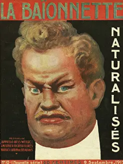 Frowning: Front cover, La Baionnette, WW1