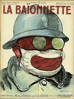 Frightening: Front cover, La Baionnette, WW1