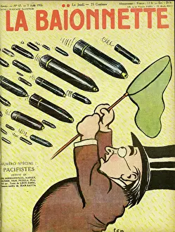 Pacifism: Front cover, La Baionnette, WW1
