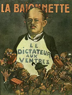 Stomachs: Front cover, La Baionnette, WW1