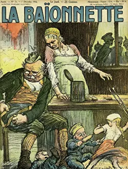 Starving: Front cover, La Baionnette, WW1