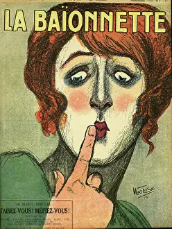 Concerned: Front cover, La Baionnette, WW1