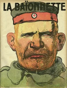 Stubble: Front cover, La Baionnette, WW1