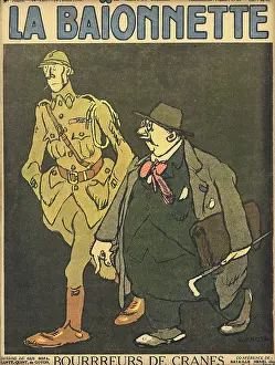 Briefcase: Front cover, La Baionnette, WW1