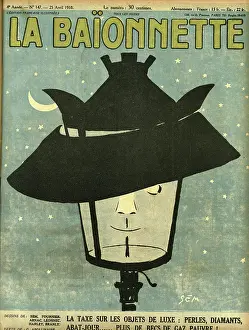 Lampshade: Front cover, La Baionnette, WW1