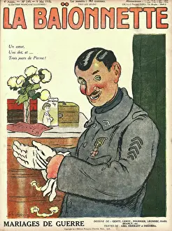 Marriages: Front cover, La Baionnette, WW1