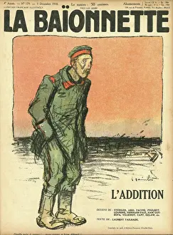 Starving: Front cover, La Baionnette, WW1