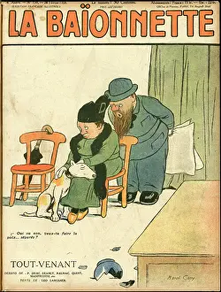Annoyed: Front cover, La Baionnette, WW1