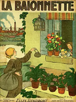 Earning: Front cover, La Baionnette, WW1