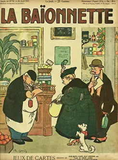 Begging: Front cover, La Baionnette, WW1