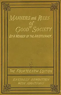 Etiquette: Front cover of Manners and Rules of Good Society