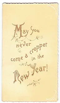 Cropper: Front cover of a New Year card
