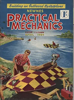 Fanzine: Front cover of Practical Mechanics magazine, April 1954