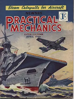 Fanzine: Front cover of Practical Mechanics magazine, April 1955