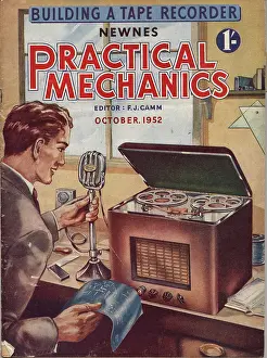 Typeface: Front cover of Practical Mechanics, October 1952