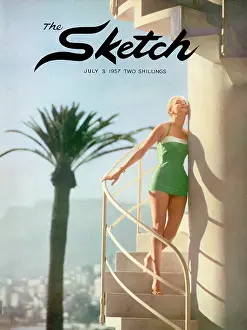 Basking: Front cover from The Sketch