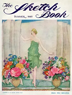 Urns: Front cover of the Sketch Book, 1925, by E H Shepherd