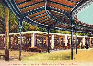 Pergolas: The covered gallery ouside of the Pergolas des Sources