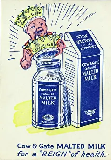 Malted: Cow & Gate Playing Card - Game of Snap - Malted Milk