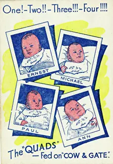Quadruplets: Cow & Gate Snap - One! - Two!! - Three!!! - Four!!!!