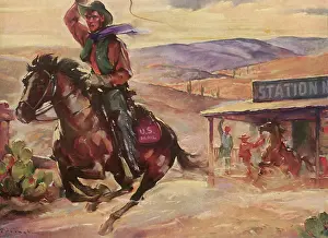 Ranchers: Cowboy delivering Mail for Pony Express