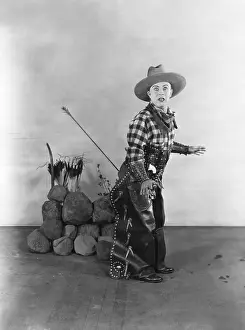 Studs: Cowboy hit from behind by a stray arrow