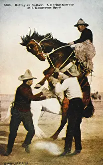 Rancho: Cowboy Riding an outlaw