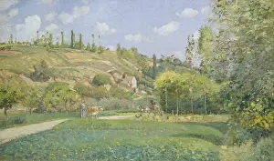 Landforms: Cowherd at Valhermeil, Auvers-sur-Oise, by Camille Pissarro