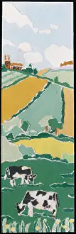 Bookmark: Cows grazing ' bookmark design