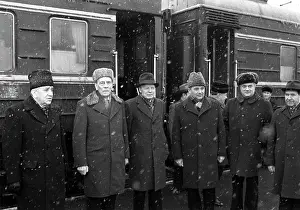 Cpsu: CPSU delegation members at Kievsky railway terminal, 1979