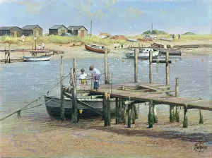 Crabbing: Crabbing, Walberswick – boys on jetty