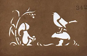 Stencil: Craft Ephemera - 1940's, pixie, bird, card stencil