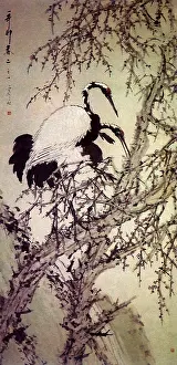 Plum: Two Cranes and Plum Flowers