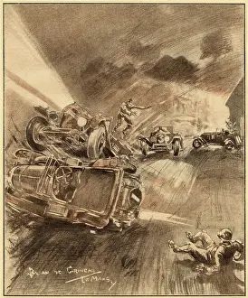 Heures: Crash during the 24-hour race at Le Mans