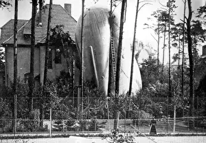 Envelope: Crash of a Parseval airship in Grunewald, 1908