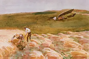 Sargent: Crashed Aeroplane, by Singer Sargent