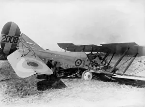 Aircrash: Crashed biplane 1915