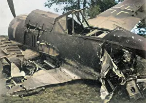 Writeoff: Crashed German plane, WW2