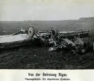 Crashed: Crashed plane in the Baltic States, 1919