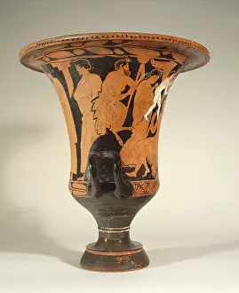 Chalice: Crater of a chalice made of clay