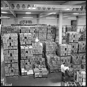 Mcmullens: Crates of beer ready for dispatch from McMullen's Brewery