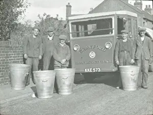 Dustmen: Crayford dustmen and cart