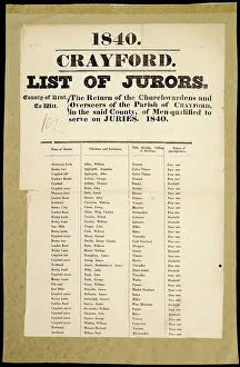 Jurors: Crayford List of Jurors 1840