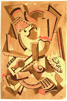 Mixture: Cream and beige abstract graphic design