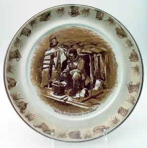Grimwades: Cream pottery plate - The historical touch