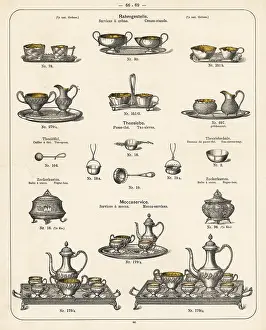 Strainer: Cream stand, tea strainer, tea tray, mocca