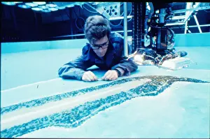 Lyneham: Creating model for flight simulator, RAF Lyneham, Wiltshire