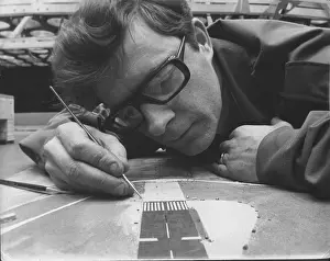 Lyneham: Creating model for flight simulator, RAF Lyneham, Wiltshire