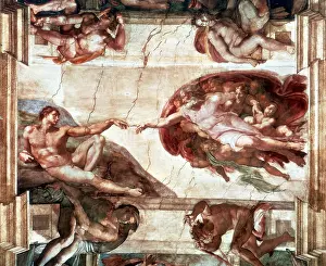 Michelangelo: Creation of Adam. Ceiling of the Sistine Chapel