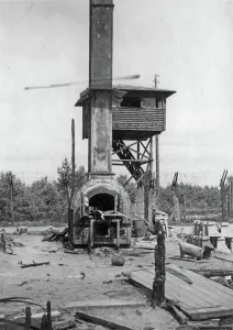 Watchtower: Cremation oven, Belsen Concentration Camp, Germany